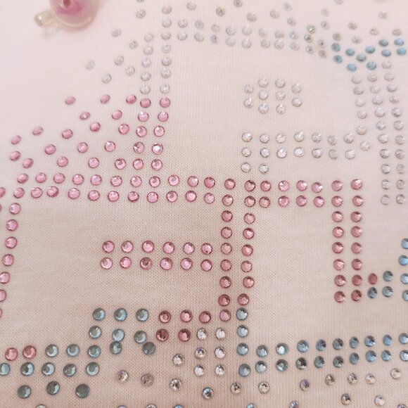 Pink Floyd Cropped Graphic Tee with Rhinestone Logo – Size L - Picture 5 of 8